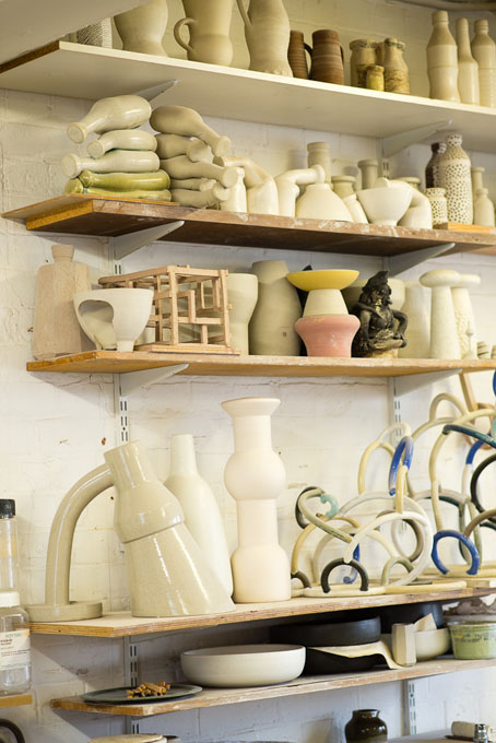 Nicola Tassie in her studio in London 2016
